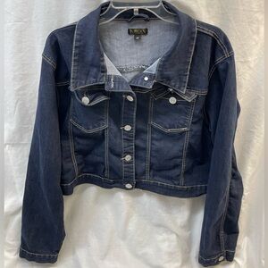 K roix Blue Denim short waist Jacket ladies sz 3x